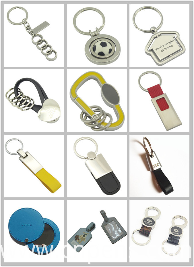 Promotional Competitive Color Metal Round Keyring with Engrave Logo (F1069)